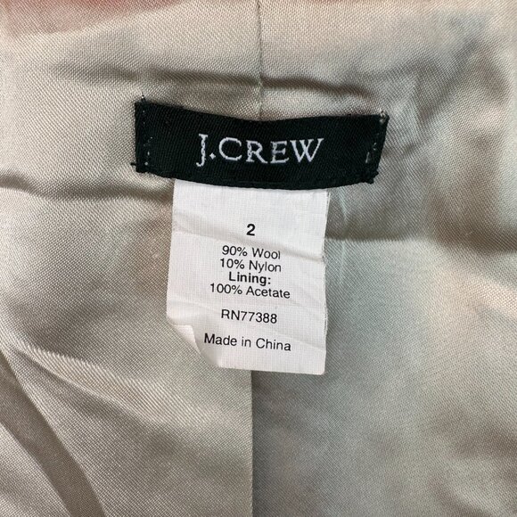 J. Crew Sadie Double Breasted Belted Wool Coat Poppy Red Sz 2 - Picture 7 of 16